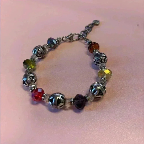 Brighton Multi Colored Crystal Beaded Bracelet - Picture 2 of 3